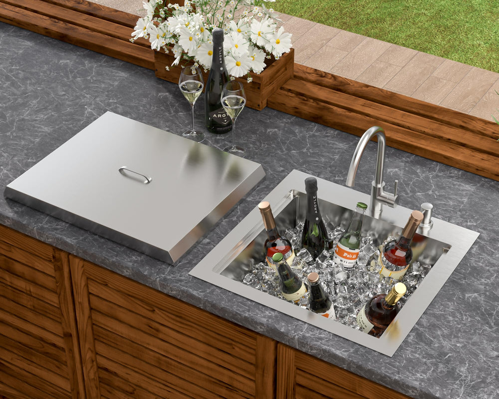 21" × 20" Drop-In Workstation Outdoor Sink – DC-SFDOE00127