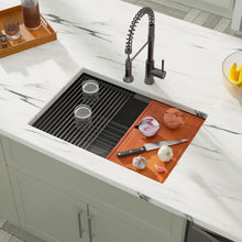 Dcolora DC-U7707 installed as an undermount sink in a countertop