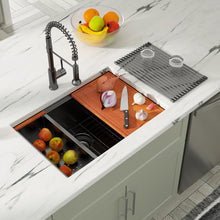 Dcolora DC-U7707 27-inch undermount kitchen sink in Nano-PVD gunmetal black