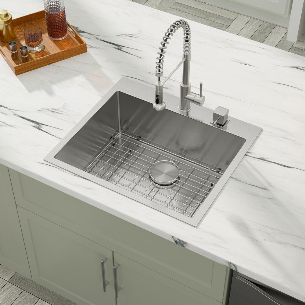 25" × 22" Drop-In Stainless Steel Kitchen Sink – DC-T7740
