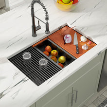 Dcolora DC-U7708 30-inch undermount kitchen sink in Nano-PVD gunmetal black