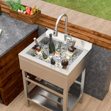 Dcolora DC-SFDOE00124 installed as a freestand utility sink