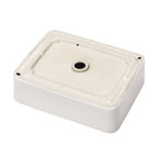 Dcolora 19''x15'' White Rectangular Vessel Sink, Ceramic Porcelain Above Counter Bathroom Vanity Basin