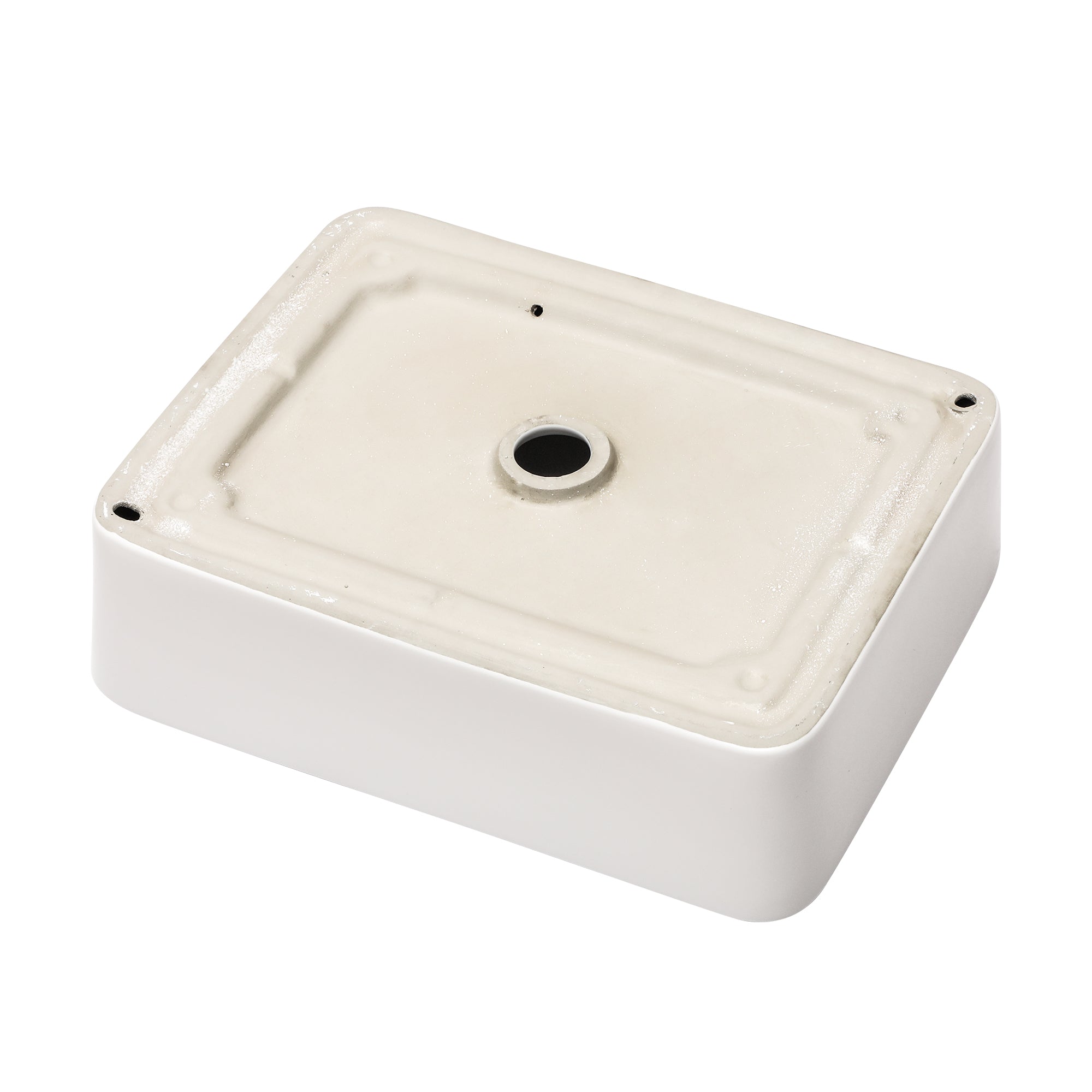 Dcolora 19''x15'' White Rectangular Vessel Sink, Ceramic Porcelain Above Counter Bathroom Vanity Basin