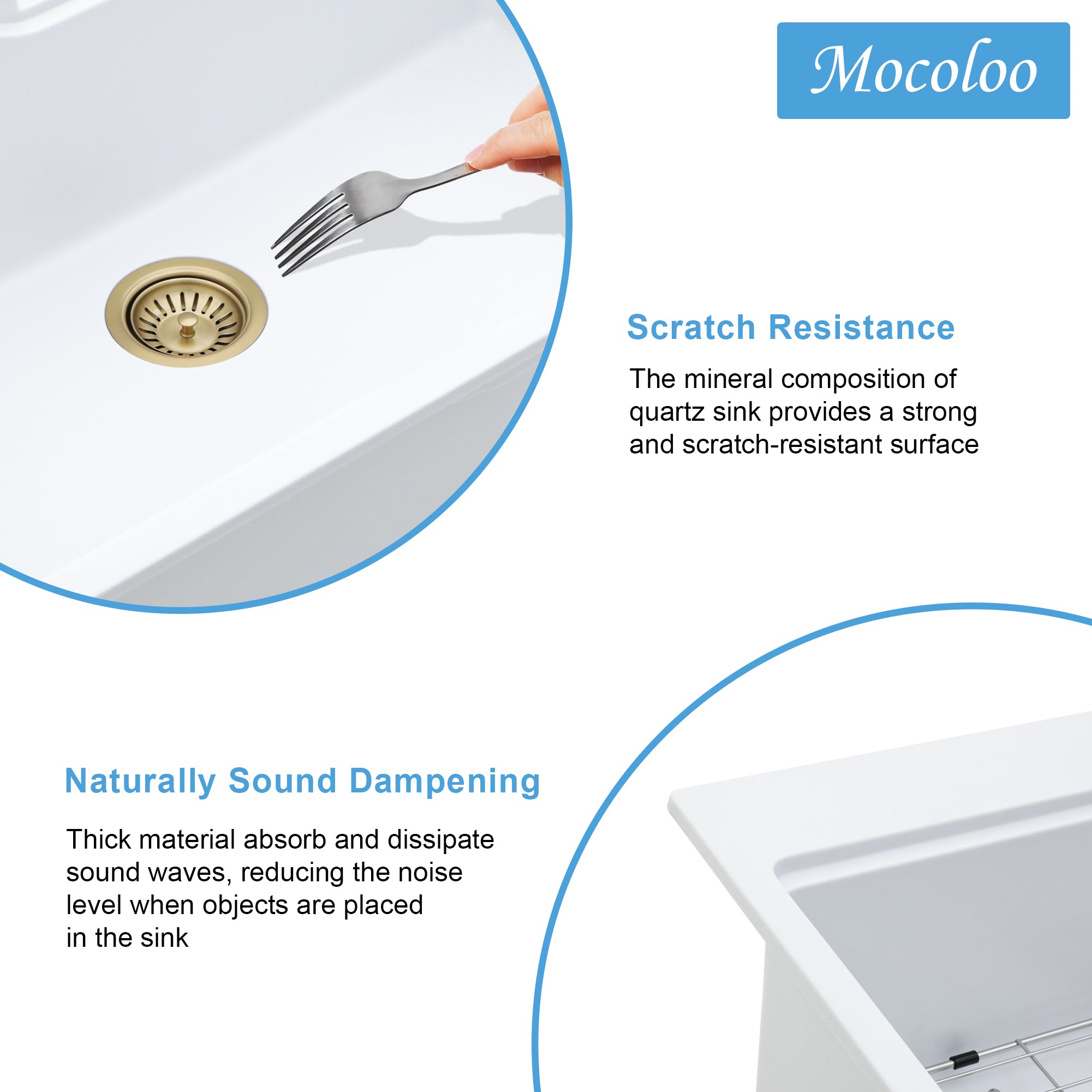 Dcolora 33x22 Waterfall Smart Kitchen Sink Workstation White Drop In Single Bowl Multifunctional Sink With Faucet