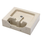 Dcolora 20.8''x16'' White Ceramic Wall Mounted Floating Vessel Sink, Rectangular Bathroom Vanity Basin with Overflow