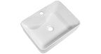 Dcolora 19''x15'' White Rectangular Vessel Sink, Ceramic Porcelain Above Counter Bathroom Vanity Basin