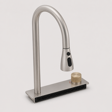 DC-TW33FY integrated waterfall pull-out faucet assembly angled view