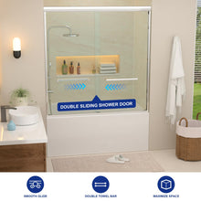 Dcolora DC-SD2636618 chrome double sliding bathtub door — sliding panel configuration