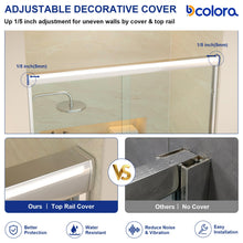 Dcolora DC-SD2636618 chrome double sliding bathtub door — wall fitting detail