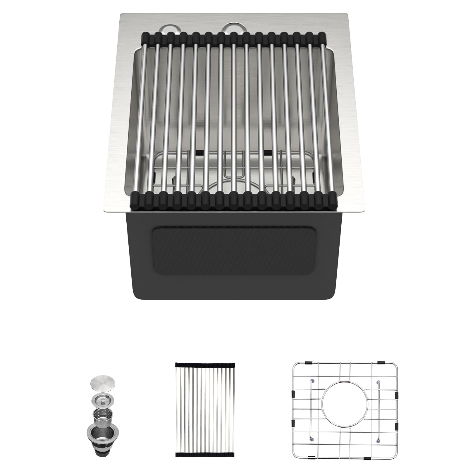 Dcolora 13x15x9 Inch Stainless Steel Drop-In / Topmount Kitchen Sink | DC-T258005 — image 1
